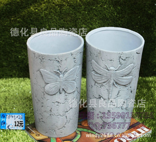 批发特价陶瓷工艺品 园林盆栽花盆zakka 水生植物花瓶花器 复古