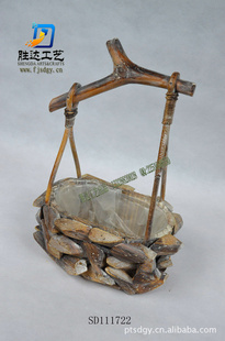 厂家直供木制工艺品 园艺花盆 花盆 阳台装饰 园艺工艺品