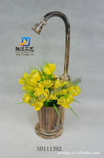 厂家直供园艺花盆容器 时尚家居用品 工艺木花盆 木质花盆