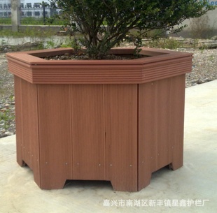 嘉兴防腐木花箱 木塑户外花箱/花盆/花钵