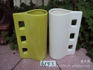外贸陶瓷树脂工艺品批发 【花插 / 花盆S/2(6155)摆饰】 亮点