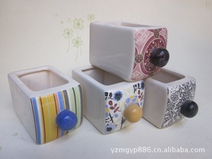陶瓷抽屉花盆工艺品 园艺花盆装饰4243
