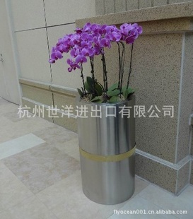 不锈钢花器,出口花盆(世洋专业生产不同款式不锈钢花器)005