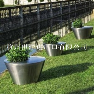 金属园林花盆,不锈钢花钵批发,碗型花盆(世洋专业制造),026