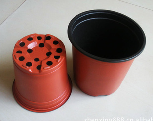 振兴塑料制品厂双色花盆100mm/pp塑料花盆一次性花盆