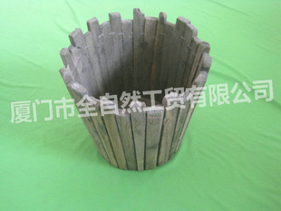 我爱自然 田园式木条花盆 纯手工木质工艺大花盆批发 11BFL023