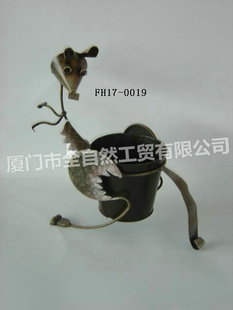时尚家居室内摆设装饰铁花盆 创意老鼠铁质动物小花盆 FH17-0019