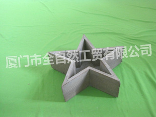 我爱自然创意五角星形家庭园艺花盆 落地木质小花盆批发 11BFL028