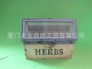 木质工艺品迷你花盆批发 厂家定做木制做旧花盆 花箱11BFL022