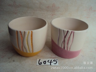 库存陶瓷树脂工艺品批发 【园艺花盆S/2 BG(6045)摆饰】 亮点