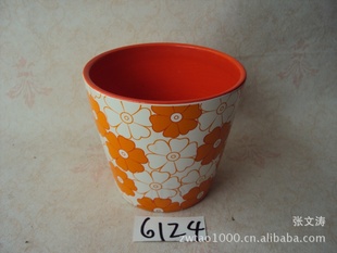 外贸陶瓷树脂工艺品批发 【园艺花盆F 6色(6124)摆饰】 亮点