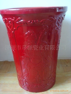 供50厘米高仙女图案花盆、花插,高温陶瓷