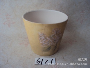 外贸陶瓷树脂工艺品批发 【园艺花盆C(6121)摆饰】 亮点
