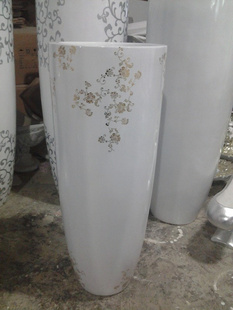 【特价促销】60cm炮弹型玻璃钢树脂花瓶 酒店宾馆插花花盆 大花器