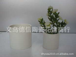 陶瓷小花盆,迷你小花盆,圆形直筒花盆