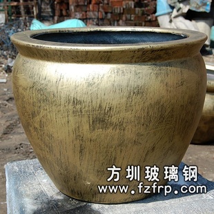 仿铜花盆批发 户外装饰玻璃钢花盆生产定做 HP036