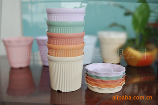 维罗纳品牌 条纹圆形塑料花盆 彩色塑料花盆 园艺塑料花盆 花盆