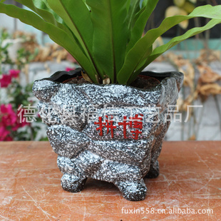 陶瓷花盆11192仿石花盆园艺盆栽盆花专用花盆陶瓷工艺品厂家批发
