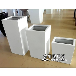 玻璃钢方锥形花盆出售 室内摆设花盆定做 HP013