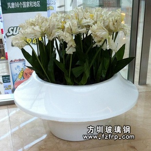 室内组合型装饰花盆 商业步行街玻璃钢花盆摆件 HP040