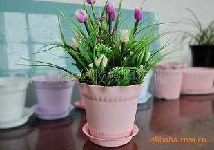 维罗纳品牌罗马花盆批发 粉红色塑料花盆罗马花盆 花盆批发 罗马
