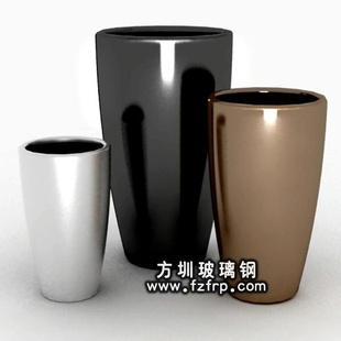 玻璃钢装饰花瓶定做 商业购物广场摆设花盆批发 HP041