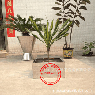 不锈钢花盆 不锈钢正方形花器 花盆批发