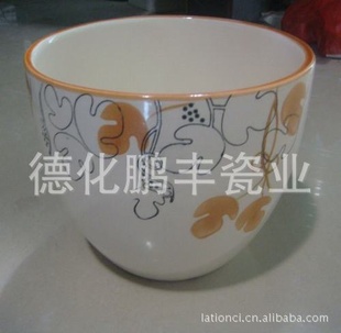 德化鹏丰厂家直销陶瓷条纹。花卉。卡通小盆栽花盆产品