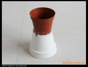 红色网底直边塑料花盆A120*100