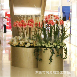 洒店玻璃钢景观个性花盆 商场艺术花盆