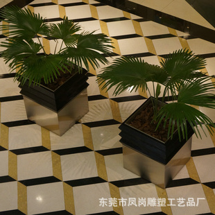 玻璃钢黑色景观创意花盆 绿化花盆
