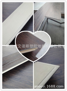 艾诺斯厂家直销 户内木塑+塑胶地板WPC BOARD锁扣木纹防水阻燃