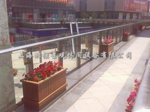 防腐木花盆 花箱 花槽 塑木花箱 户外小品