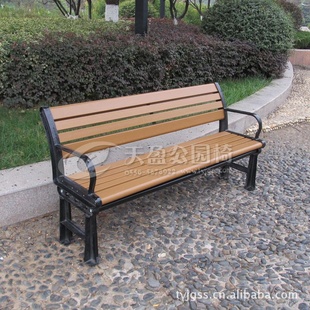 塑木公园椅 木塑长椅 公园休息椅 长条椅 防腐座椅