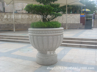 花岗岩花钵,园林花钵,石雕花钵 石材花钵 惠安石雕厂家