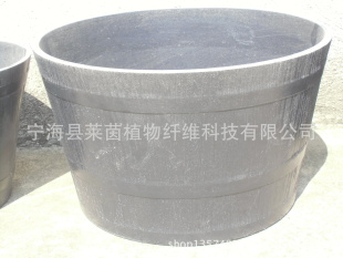 竹纤维仿木桶 皮纹仿木桶花盆
