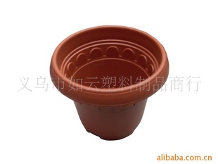 批发塑料花盆 仿陶瓷花盆 6004圆花盆