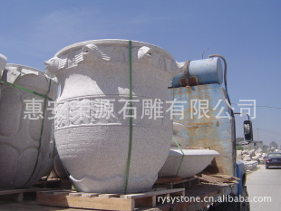 专业园林设计 惠安石雕厂家生产石花盆 花钵石艺SHP170-172