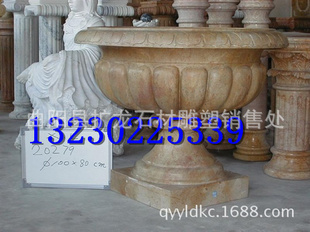 厂家加工定做各类石材花盆花钵大理石花盆雕刻 石雕花钵花盆