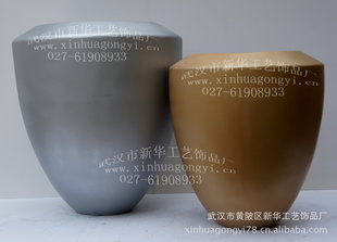 公共场所常用玻璃钢彩绘花盆容器
