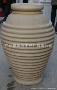 厂家大量生产玻璃钢花盆容器 落地花瓶 陶罐