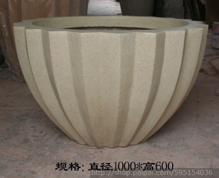 厂家艺术砂岩花盆、雕花砂岩花盆、市政景观花盆、插花花盆