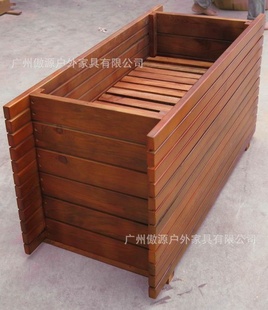 户外实木花箱 户外花盆 景观小品 市政园林花卉 优质实木花箱