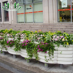 厂家出售PVC微发泡5+4道路景观组合花箱 艺术园林花箱定制