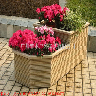特价批发小区绿化环保花箱实木盆 定制型花盆树木种植盆栽