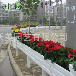 长期PVC微发泡长条花箱 市政道路隔离护栏花箱