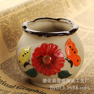 厂家直销 韩国迷你多肉小花盆 复古花盆陶瓷多肉小盆栽批发2003