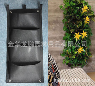 垂直可悬挂种植袋,亦是立体壁挂种花袋,4个种植口,精致耐用