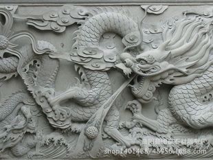 各种影壁石雕刻 批发园区石材龙浮雕雕刻包邮 摆件