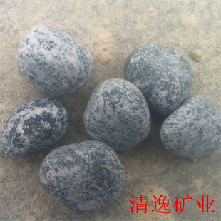 专业生产各种规格机制黑白花鹅卵石 黑色卵石